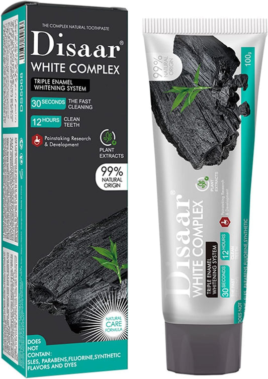 Pasta de dientes compleja blanqueadora en polvo de carbón